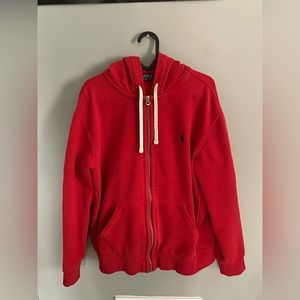 Red polo zip up men’s size L